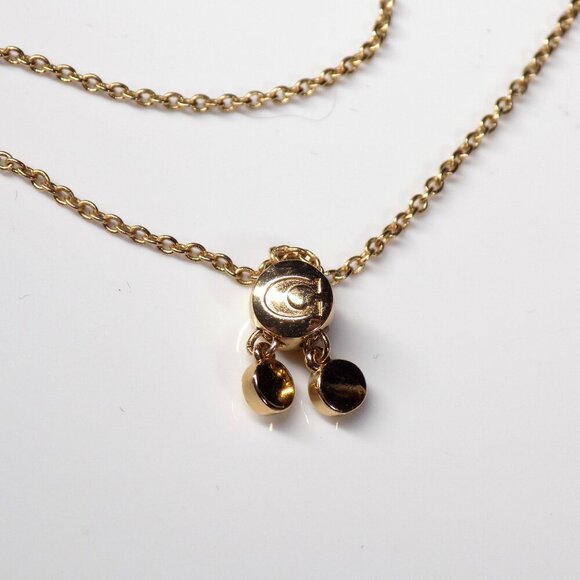 Coach Slider Bracelet Bow Pave Crystals Gold-tone Thailand up to 8" - Picture 2 of 8